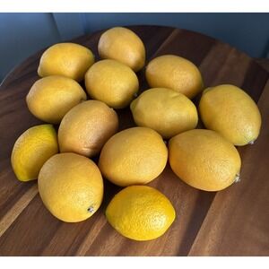 Lot Of 13 Lucky Lemons Artificial Faux Realistic Home Decor Staging Bowl Filler